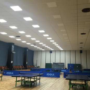 Palais de la culture et des sports - Varna. Corps luminaire industriel LED LITH1505050, panneau LED 