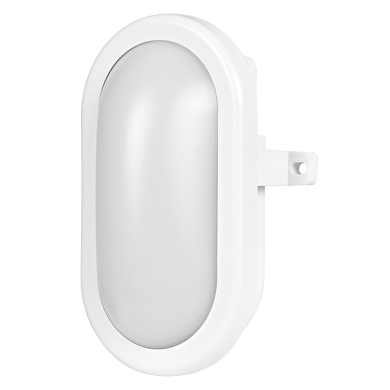 Plafonnier LED 10W, 4200K, 220-240V AC, lumière neutre, ellipse, IP44, blanc