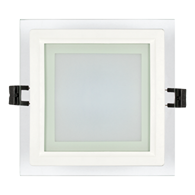 LED glass panel for building-in square, 6W, 2700K, 220V-240V AC, IP44