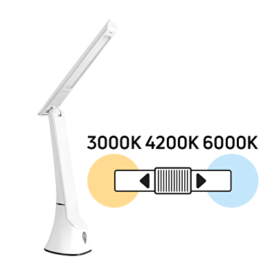 Apparéil d'éclairage LED de table à gradation 7W, 3000K/4200K/6000K, 220-240V AC