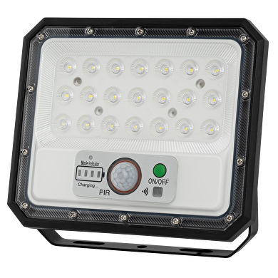 Solar LED floodlight with PIR sensor, 90°, 5W, 5500K, IP65