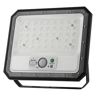 Соларен LED прожектор с PIR датчик за движение, 90°, 10W, 5500K, IP65