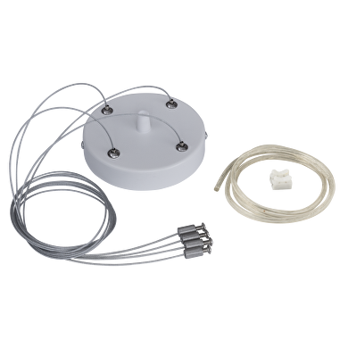 Kit de suspension avec 4 cordes 100 cm, blanc