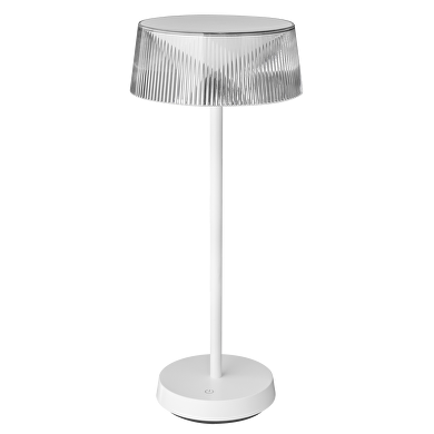 Ricaricabile Lampada da tavolo LED dimmerabile, 2.3W, 3000K, IP44, bianca