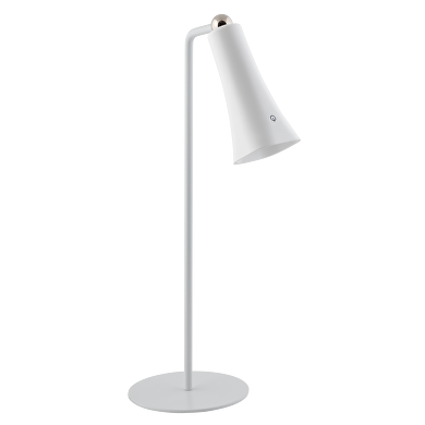 Lampe de table magnétique rechargeable à intensité variable LED, 3W, 4000K, IP20, blanc
