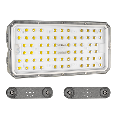 Professional LED modular floodlight, additional 200W, 5000K, 190-305V AC, IP66, Diffuser 20°