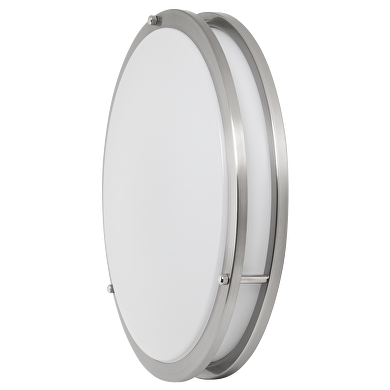 Plafonnier LED décoratif 12W, 4200K, 220-240V AC, nickel satiné, cercle, IP20