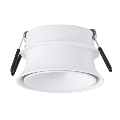 Decorative low-glare ceiling downlight frame with second decorative illuminated ring