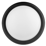 Plafonnier LED 14W, 4200K, 220-240V AC, lumière neutre, rond, IP44, noir