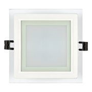 LED glass panel for building-in square, 12W, 4200K, 220V-240V AC, IP44