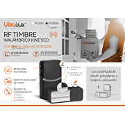 RF Timbre inalámbrico con pulsador kinetico IP44 blanco