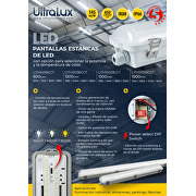 LED pantalla estanca 1,20m,IP66,IK08 mutitensión(19W,24W,29W y 36W) CCT(3000K,4000K y 6500K), 220V-240V AC,policarbonato