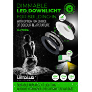 LED ugradbeni reflektor, s mogućnošću prigušivanja, 10W, 3000K/4000K/5700K, 220-240V AC, IP44