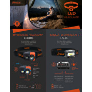 LED Hybrid headlamp 10W, 8000K, 5V DC, IP55