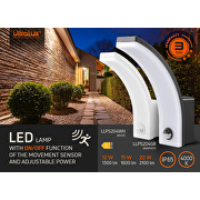 LED lampa za zidnu montažu sa ON/OFF funkcijom PIR senzora i promjenjivom snagom, 12W/15W/20W, 4000K, IP65, grafit