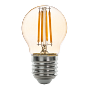 Λάμπα μπάλα με σπείρωμα LED, με δυνατότητα ρύθμισης, 4W, E27, 1800K, 220-240V AC, κεχριμπάρι