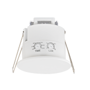 Microwave motion and presence sensor for building-in, 360°, 1200W/600W, 4m, IP54