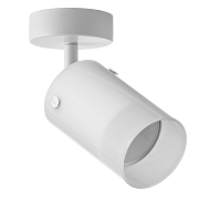 Fixture for ceiling mounting, glass, GU10, 220-240V AC, IP20, white