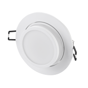 Decorative low-glare ceiling downlight frame, round, GU10, moveable, white, IP20