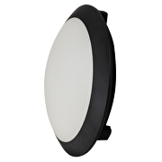 Stropna svjetiljka, okrugla, crni okvir, Е27, 220-240V AC, IK08, IP65
