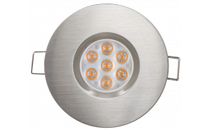 LED directional downlight for building-in 6.5W, 4200K, 220-240V AC 45° satin nickel, IP44