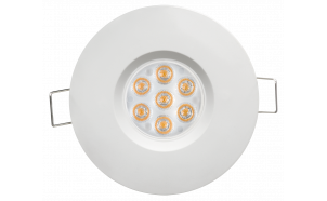 LED directional downlight for building-in 6.5W, 2700K, 220-240V AC, 45°, white, IP44