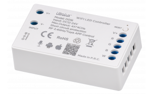 Smart 2.4G RF WIFI controller for RGBW LED strip 16A, 192W (12VDC), 12-24VDC