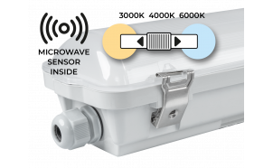 LED industrial lamp with a sensor CCT 1.2m, РС, 220V-240V AC, 36W max SMD 2835