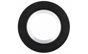 Ceiling downlight frame, round, GU10, fixed, black, aluminium, IP44