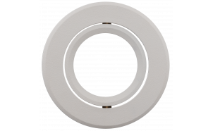 Ceiling downlight frame, round, GU10, movable, white, aluminium, IP20