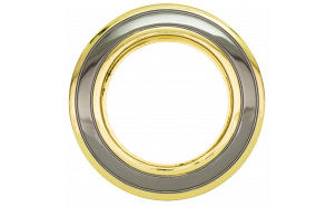 Ceiling downlight frame, round, GU10, fixed, graphite/gold, aluminium, IP20
