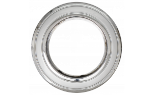 Ceiling downlight frame, round, GU10, fixed, pearl chrome/nickel, aluminium, IP20