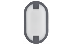 LED ceiling lamp oval, grey, 15W, 4000K, IP65