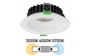 LED ugradbeni reflektor, s mogućnošću prigušivanja, 10W, 3000K/4000K/5700K, 220-240V AC, IP44