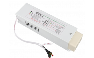 Emergency power inverter with built-in LiFePO4, 12.8V, 4000 mAh battery for LED lighting