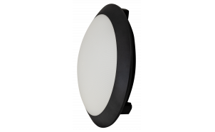 Stropna svjetiljka za LED rasvjetu, okrugla, crni okvir, Е27, IK08, IP65
