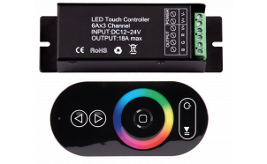 RF TOUCH Controller for RGB LED lighting 12-24 V DC, 3x6A