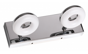 LED bathroom lighting fixture, 2x5W, 2700K, chrome, IP44