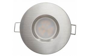 LED downlight for building-in 6.5W, 2700K, 220-240V AC, satin nickel, IP44